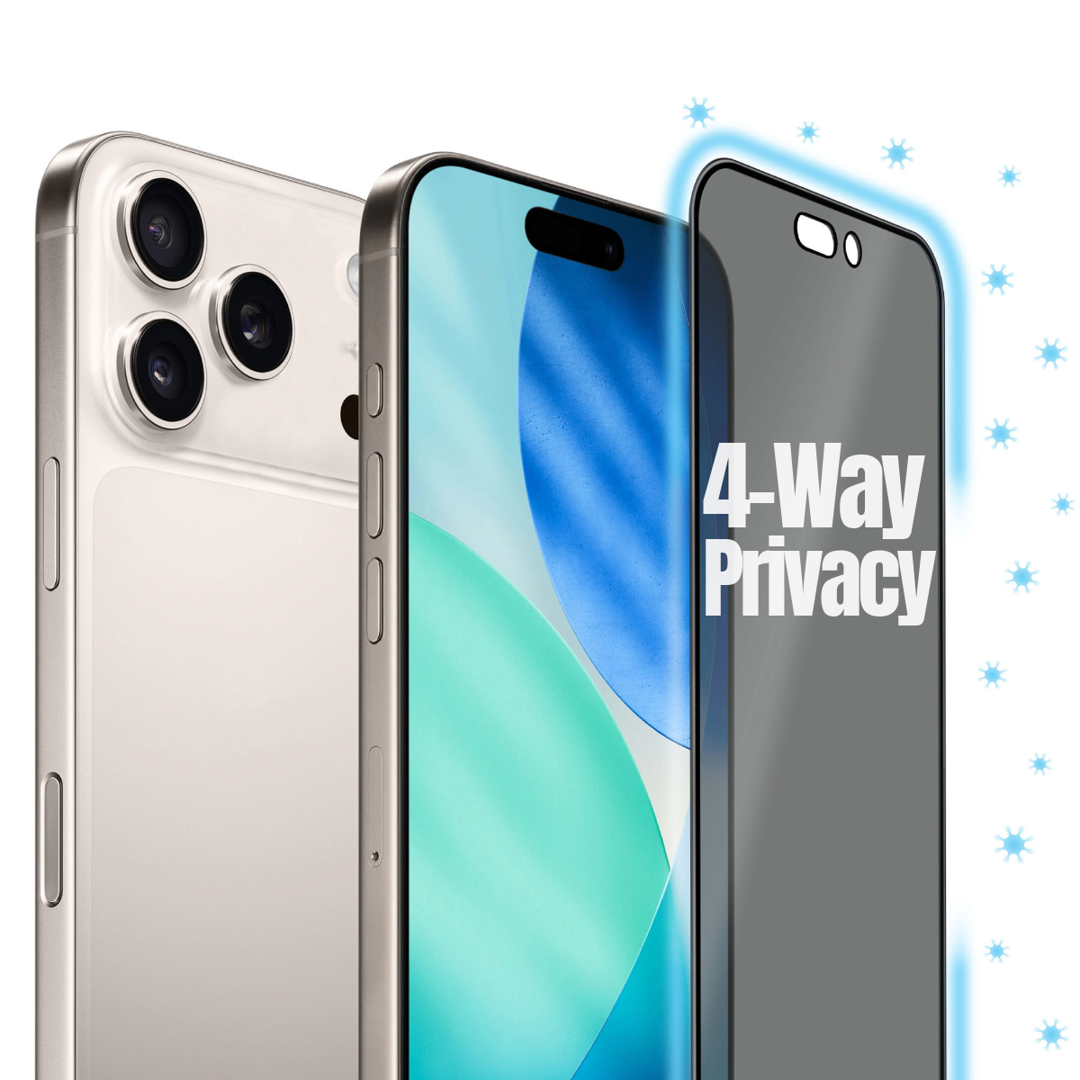 Torrii iPhone 17 Pro Bodyglass Screen Protector - 4-Way Privacy Torrii iPhone 17 Pro Bodyglass Screen Protector - 4-Way Privacy